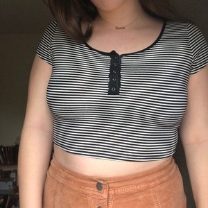 Striped Mezzanine Crop Top